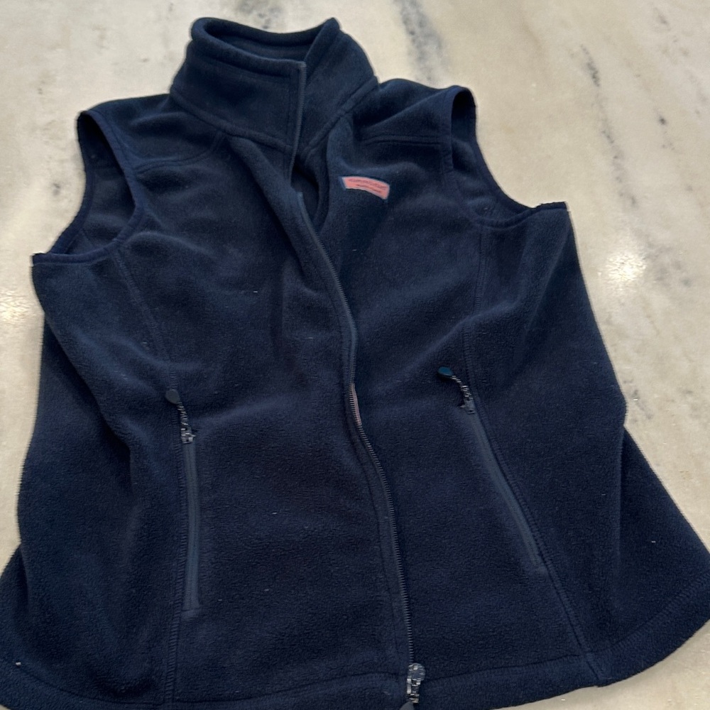 Vineyard Vines Navy Blue Fleece Vest